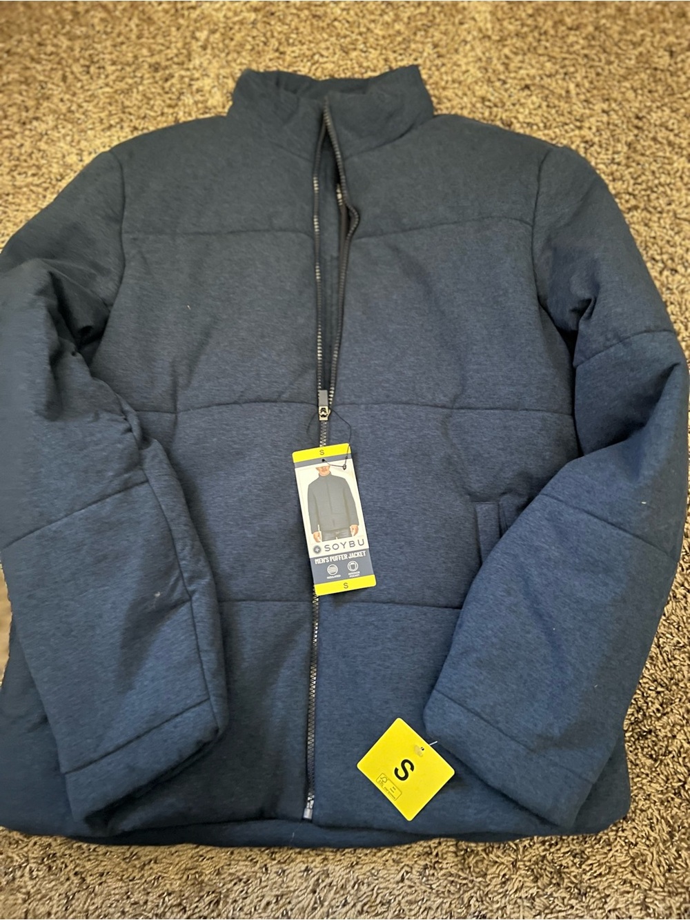 Soybu Men’s Navy Puffer Jacket